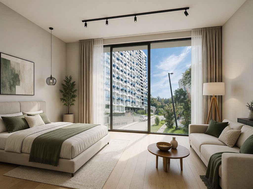 1-к. квартира, 50 м², 2 кровати, Центр — фото 2