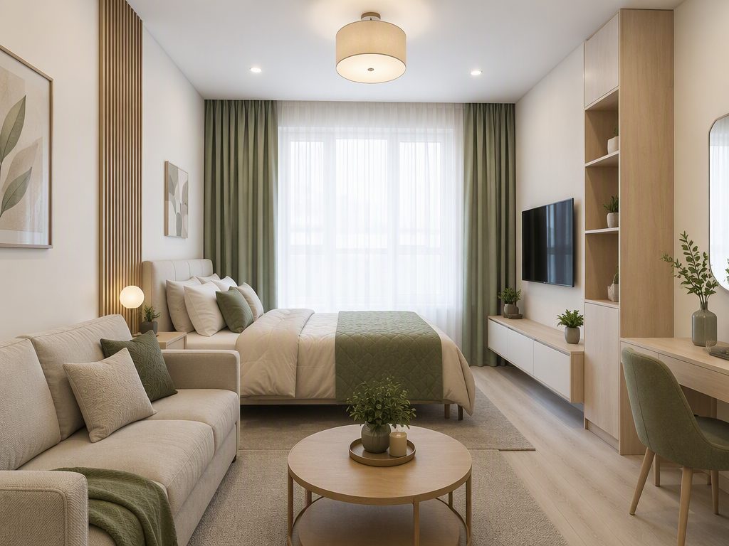 1-к. квартира, 50 м², 2 кровати, Центр — фото 3