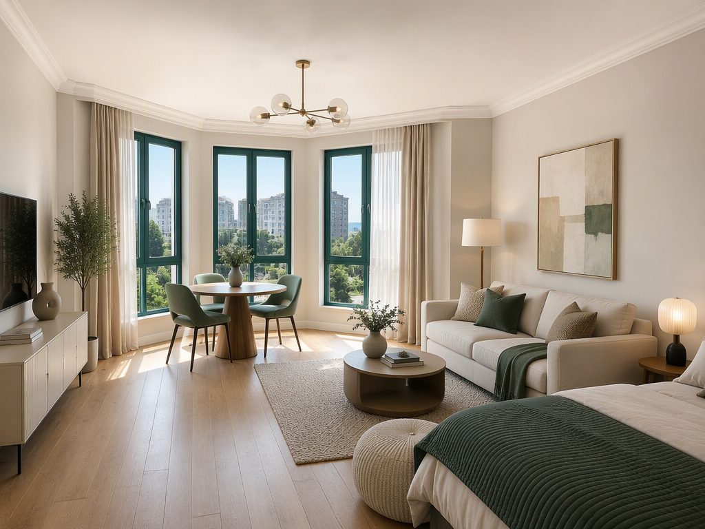 Квартира-студия, 31 м², 3 кровати, Центр — фото 6