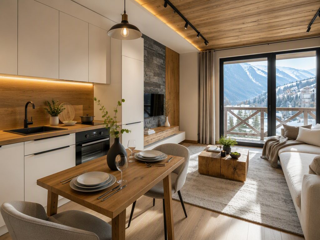 Апартаменты у подъёмников 45 м², Красная Поляна — фото 3