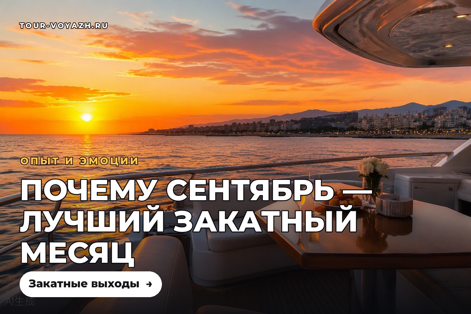 Закат в море: почему сентябрь — лучшее время