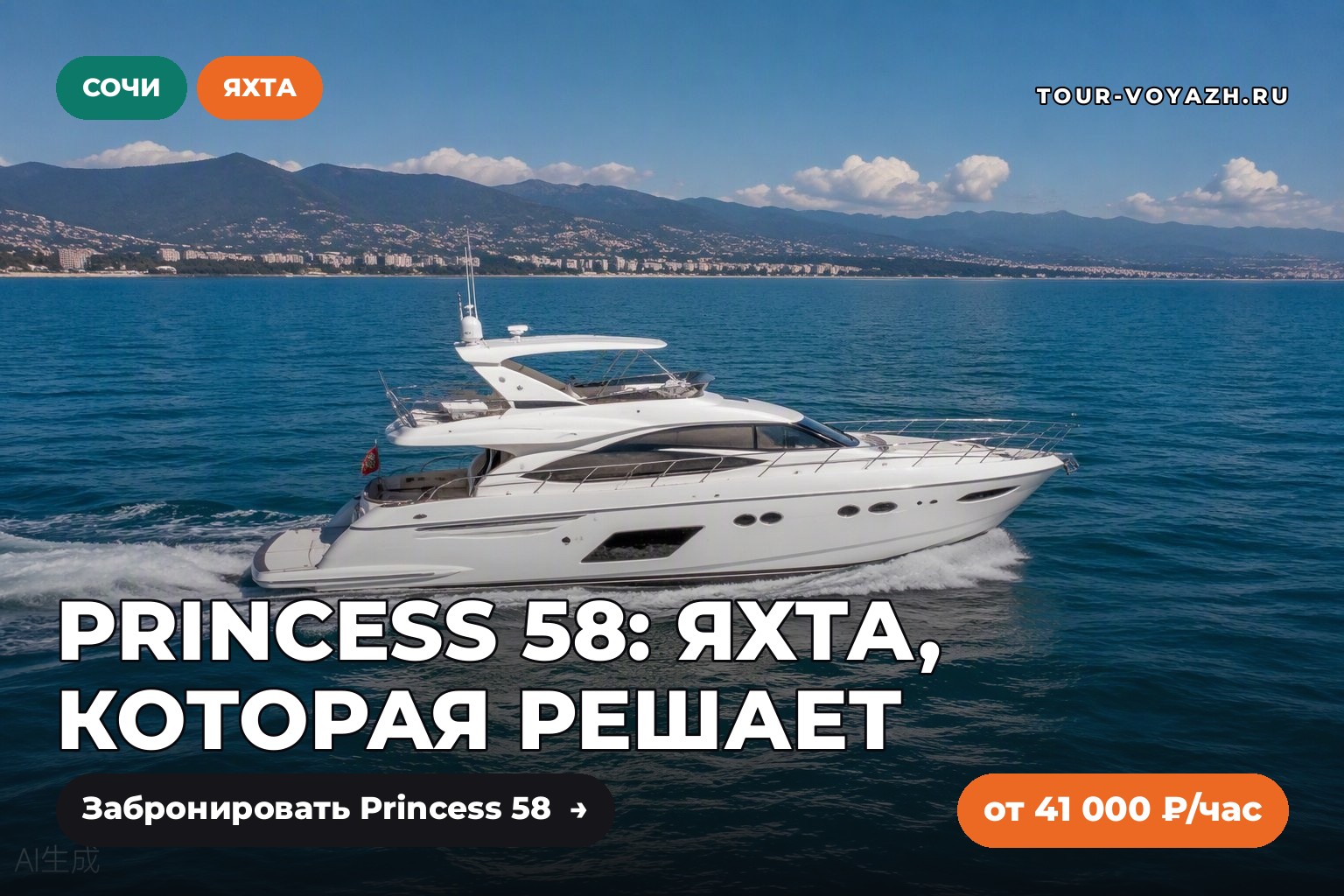 Яхта дня: Princess 58