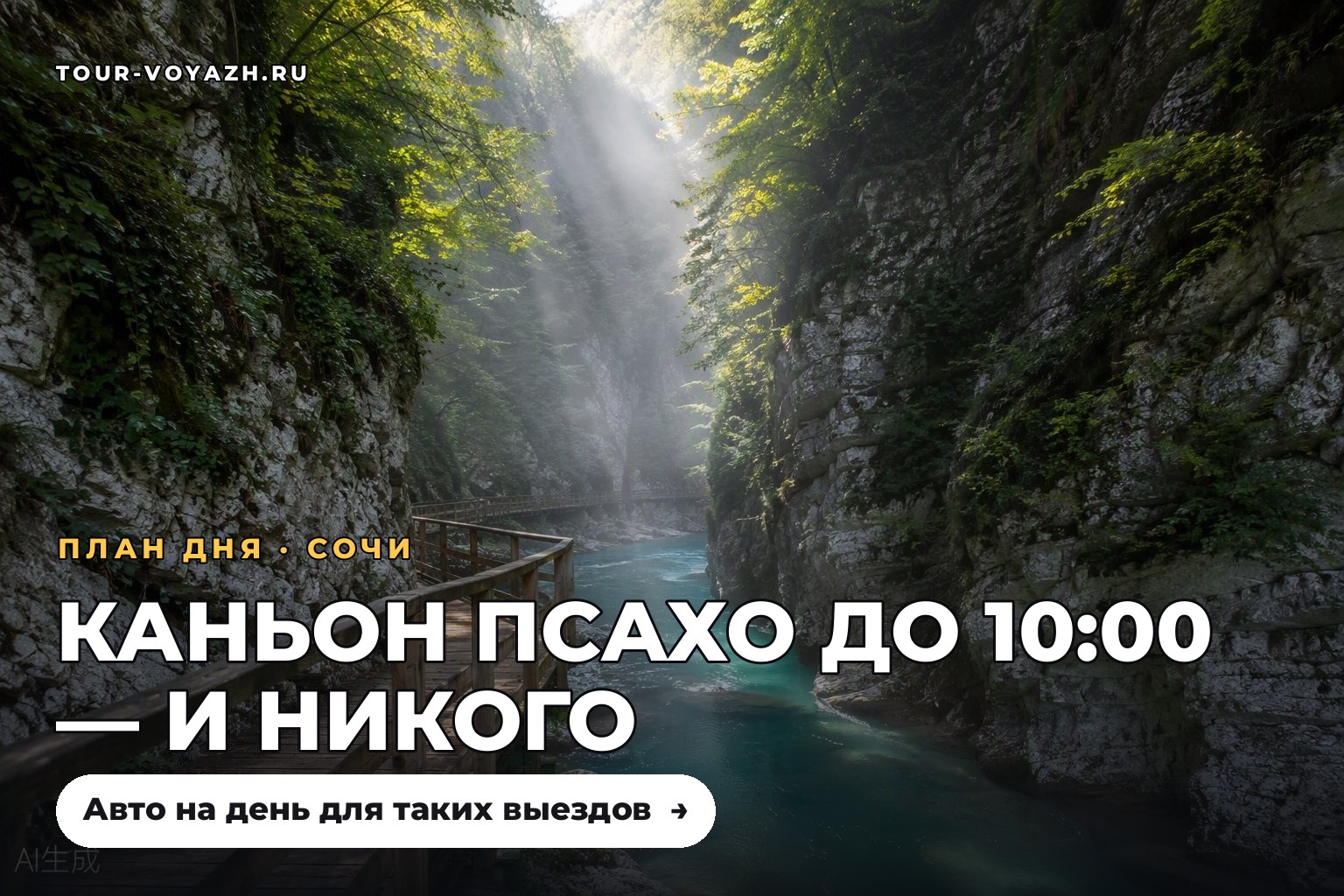 Воскресенье без толпы: каньон Псахо до 10 утра