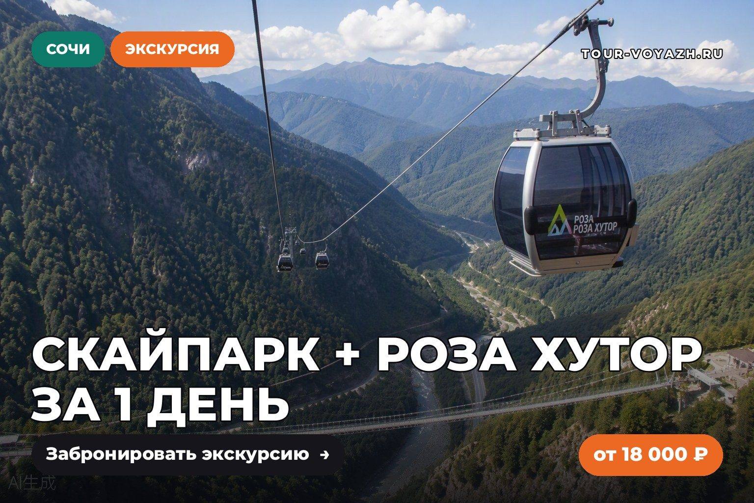 Экскурсия дня: Скайпарк + Роза Хутор за один день