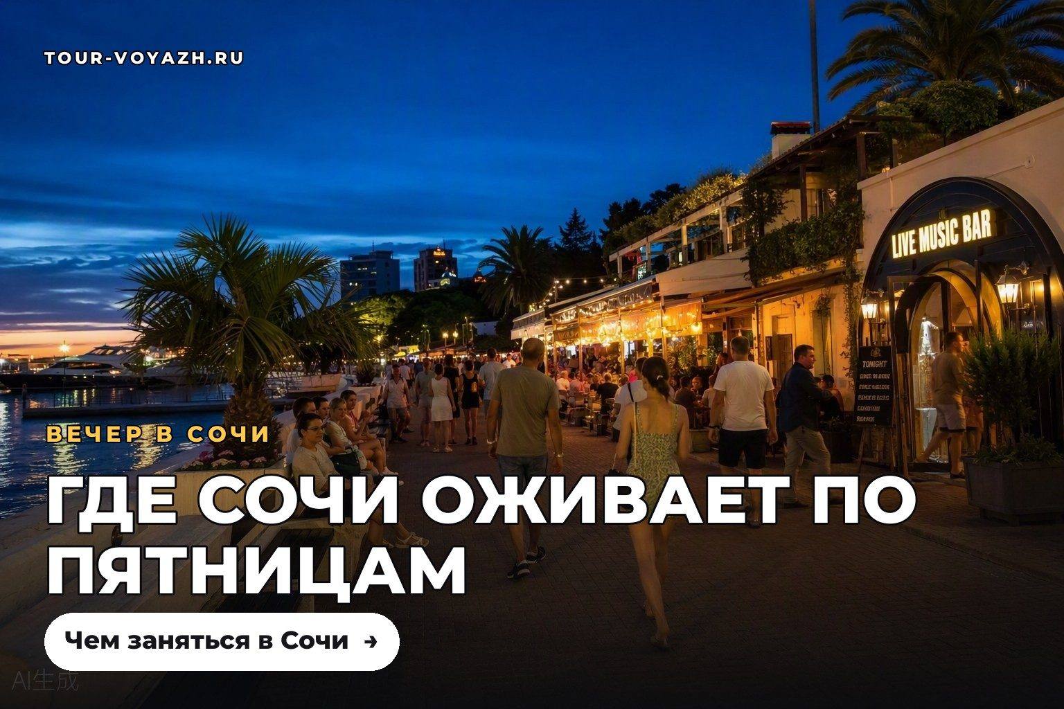 Пятничный вечер: где Сочи оживает