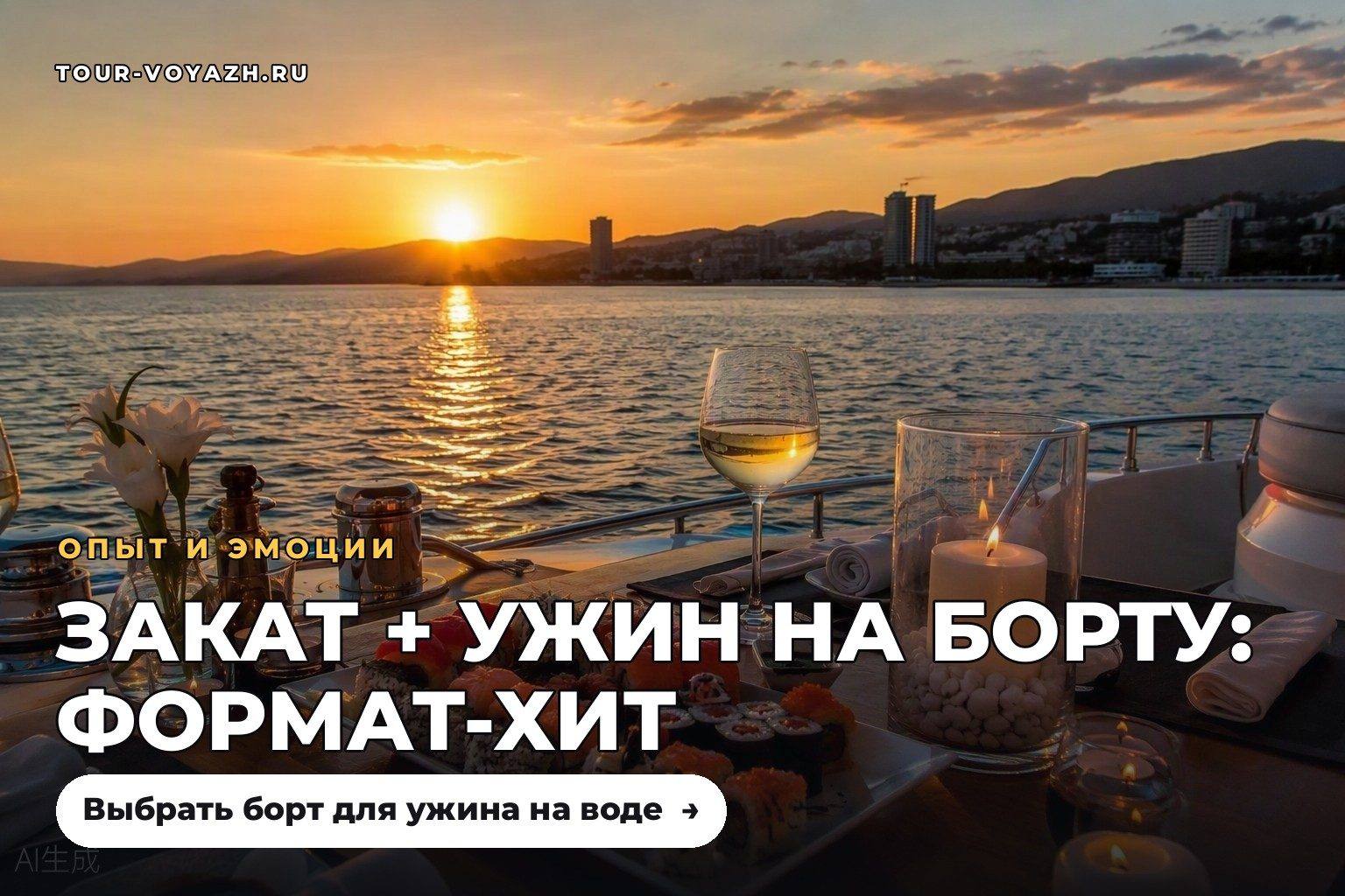 Закат + ужин на борту: формат, который взлетел