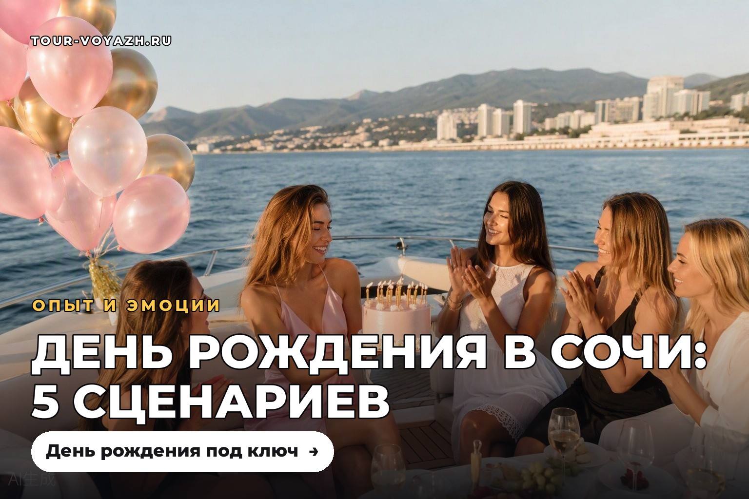 День рождения в Сочи: 5 сценариев под любой бюджет