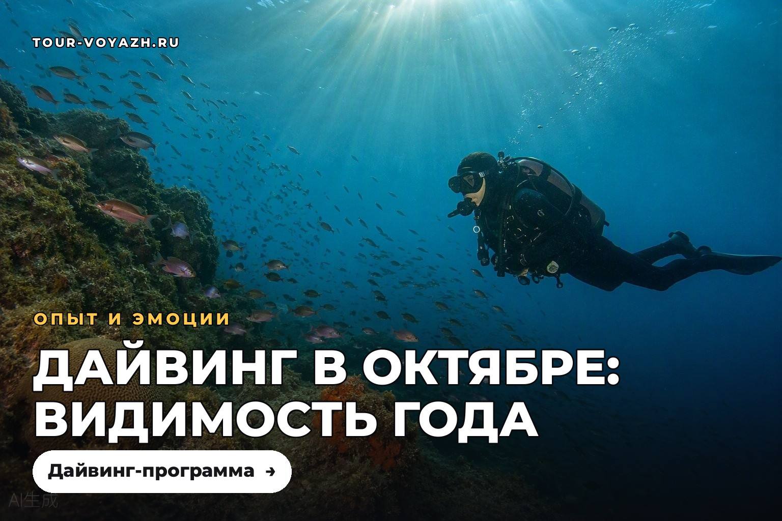 Дайвинг в Чёрном море: октябрь — видимость лучшая